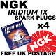 4x Ngk Iridium Ix Spark Plugs For Opel Astra H 2.0 Turbo (non Vxr) 04-