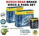 Bosch Rear Brake Essieu Discs + Set Pads For Opel Astra Iv V 2.0 Vxr