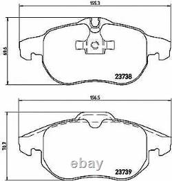 Brembo Front - Rear Axle Brake Plates Set For Opel Astra 2.0 Vxr