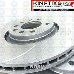 For OPC Opel Astra Vxr Front Grooved Slotted Brake Discs Pair