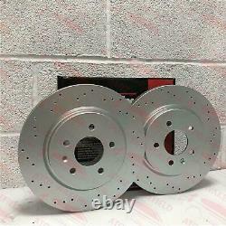 For Opel Astra J Gtc Mk6 Vxr Rear Revered Perforated Brake Discs Ventilated Pair