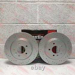 For Vauxhall Astra GTC VXR Rear Cross Drilled Brake Discs Brembo Pads