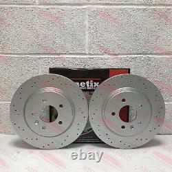For Vauxhall Astra GTC Vxr Rear Cross Drilled Brake Discs Brembo Pads