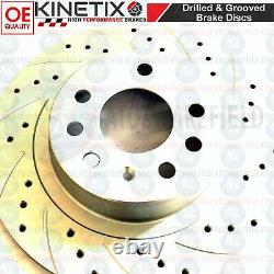 For Vauxhall Astra H VXR Front Rear Grooved Perforated Brake Discs 321mm 278mm