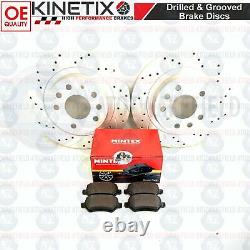 For Vauxhall Astra H VXR Front Rear Grooved Perforated Brake Discs Mintex Pads