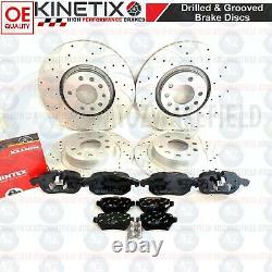 For Vauxhall Astra H Vxr Front Rear Grooved Perforated Brake Discs Mintex Pads