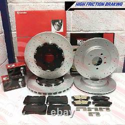For Vauxhall Astra J GTC Vxr Front Rear Drilled Brake Discs Brembo Pads Set