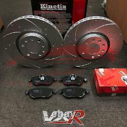 For Vauxhall Astra VXR 2.0 Turbo Front Grooved Slotted Discs TRW Pads 321mm