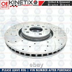 For Vauxhall Astra Vxr 05-11 Front Disc Grooved Brake Perforated Brembo Skates