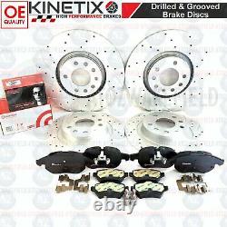 For Vauxhall Astra Vxr Front Rear Disc Curved Brake Perforated Brembo Skates