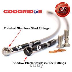 Goodridge Steel Black Hoses for Opel Astra J GTC 2.0T Vxr 12-15 SVA1350-4C-VB