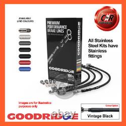 Goodridge Stl Vblack Pipes for Opel Astra MK5 H 2.0T Vxr 05-11 SVA1300-6C-VB
