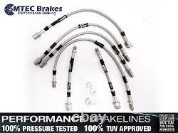 Opel Astra H Vxr 04-12 Braided Steel Brake Hose Zinc Plated MTEC Performance