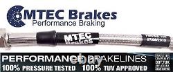 Opel Astra H Vxr 04-12 Braided Steel Brake Hose Zinc Plated MTEC Performance