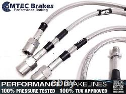 Opel Astra H Vxr 04-12 Braided Steel Brake Hose Zinc Plated MTEC Performance