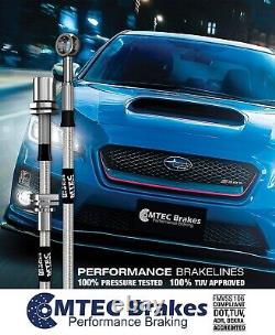 Opel Astra H Vxr 04-12 Braided Steel Zinc Coated Brake Hose MTEC Performance