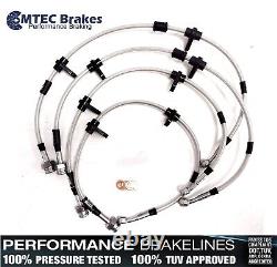 Opel Astra J Vxr 13 Braided Steel Brake Hoses Zinc Plated MTEC Performance