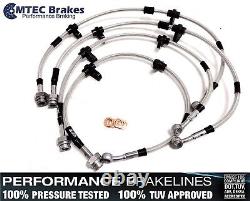 Opel Astra J Vxr 13 Braided Steel Brake Hoses Zinc Plated MTEC Performance