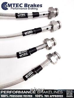 Opel Astra J Vxr 13 Braided Steel Brake Hoses Zinc Plated MTEC Performance