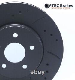 Opel Astra Turbo VXR Rear Mtec Drilled Grooved Black Edition Brake Discs