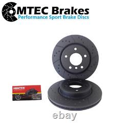 Opel Astra Turbo Vxr Rear Brake Discs Slotted Grooved Black Edition & Pads