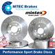 Opel Astra Vxr 2.0t Mk5 Front Rear Grooved Drilled Brake Discs Mintex Pads