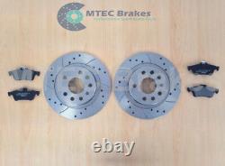 Opel Astra VXR 2.0T mk5 Front Rear Grooved Drilled Brake Discs Mintex Pads