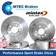 Opel Astra Vxr 2.0t Mk5 Front Rear Grooved Perforated Disc Brake Mintex Pads