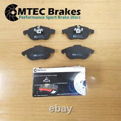 Opel Astra Vxr 2.0t 16v Mk5 Front Rear Disc Brake Pads Grooved Perforated Mtec