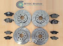 Opel Astra Vxr 2.0t Mk5 Front Rear Disc Brake Curved Perforated Mintex Skates
