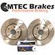 Opel Astra Zafira Vxr 2.0t 05- Front Slotted Drilled Brake Disc Mtec Pads