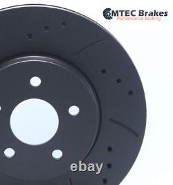 Opel Astra mk5 Turbo Vxr Front Brake Discs Black Mtec Grooved Drilled