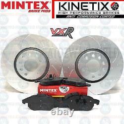 Pour Vauxhall Astra H Vxr Avant Disque Frein Rainuré Perforé Mintex Patins 321mm