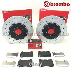 Pour Vauxhall Astra J GTC MK6 Vxr Avant Perforé 2-PIECE Brembo Frein Plaquettes